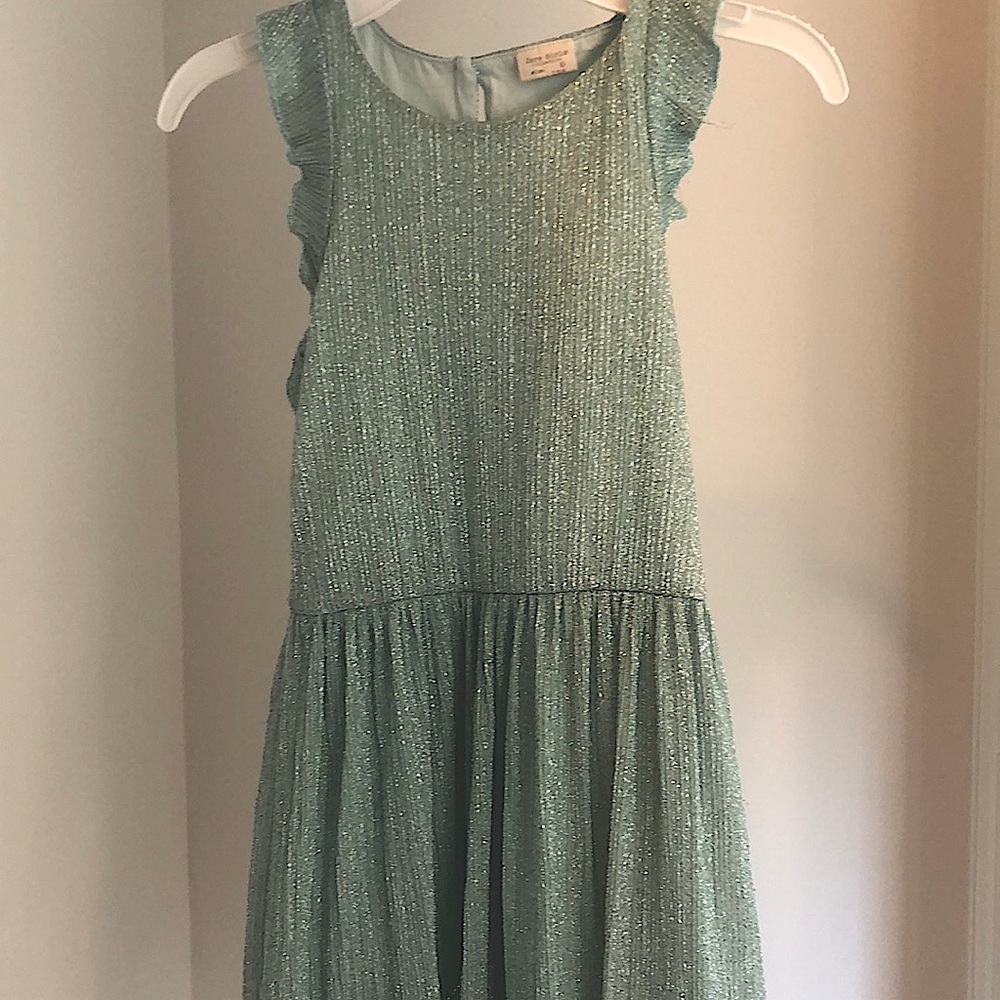 Zara girls size 8 teal sparkly dress